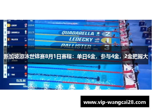 新加坡游泳世锦赛8月1日赛程：单日6金，参与4金，2金把握大